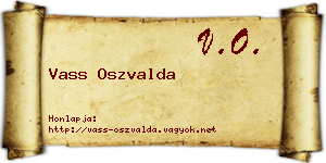 Vass Oszvalda névjegykártya